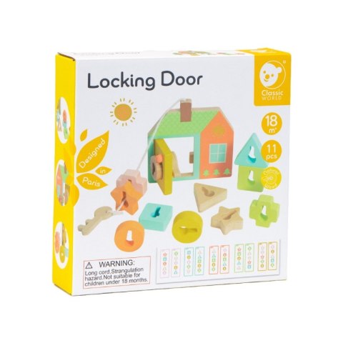 CLASSIC WORLD Drewniana Przeplatanka Klocki do Nawlekania Klucze i Drzwi MONTESSORI 11 el. CLASSIC WORLD Drewniana Przeplatanka Klocki do Nawlekania Klucze i Drzwi MONTESSORI 11 el.