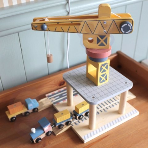 TOOKY TOY Dźwig Portowy Drewniany Zestaw TOOKY TOY Dźwig Portowy Drewniany Zestaw