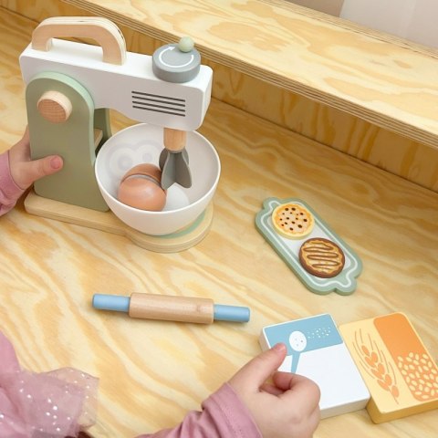 TOOKY TOY Mikser Drewniany Pastelowy Zestaw Akcesoria TOOKY TOY Mikser Drewniany Pastelowy Zestaw Akcesoria