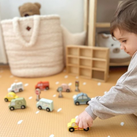 TOOKY TOY Zestaw Drewnianych Pojazdów i Znaków Drogowych w Pudełku TOOKY TOY Zestaw Drewnianych Pojazdów i Znaków Drogowych w Pudełku