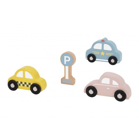 TOOKY TOY Zestaw Drewnianych Pojazdów i Znaków Drogowych w Pudełku TOOKY TOY Zestaw Drewnianych Pojazdów i Znaków Drogowych w Pudełku