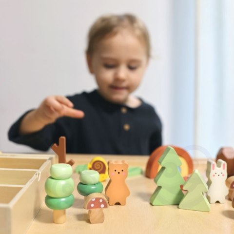 TOOKY TOY Zestaw Leśny Układanka w Stosy Klocki Figurki TOOKY TOY Zestaw Leśny Układanka w Stosy Klocki Figurki