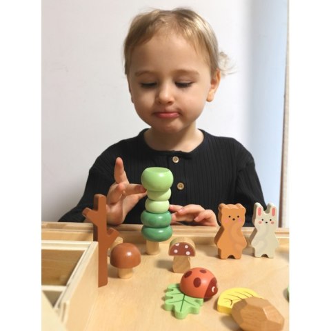 TOOKY TOY Zestaw Leśny Układanka w Stosy Klocki Figurki TOOKY TOY Zestaw Leśny Układanka w Stosy Klocki Figurki
