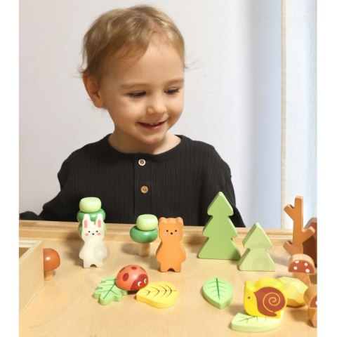 TOOKY TOY Zestaw Leśny Układanka w Stosy Klocki Figurki TOOKY TOY Zestaw Leśny Układanka w Stosy Klocki Figurki