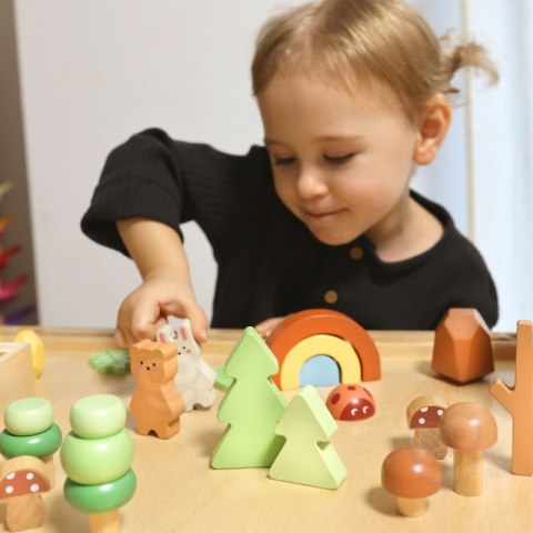 TOOKY TOY Zestaw Leśny Układanka w Stosy Klocki Figurki TOOKY TOY Zestaw Leśny Układanka w Stosy Klocki Figurki
