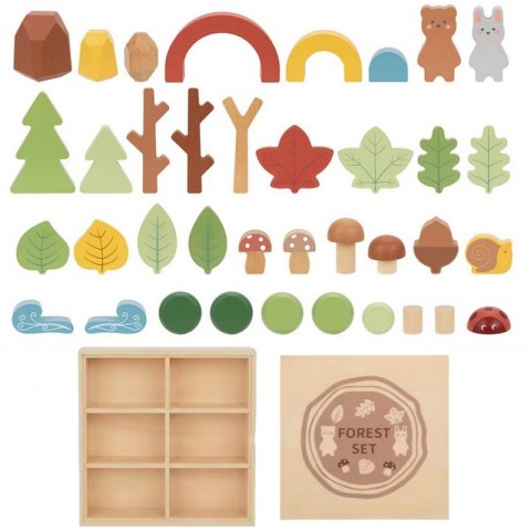 TOOKY TOY Zestaw Leśny Układanka w Stosy Klocki Figurki TOOKY TOY Zestaw Leśny Układanka w Stosy Klocki Figurki