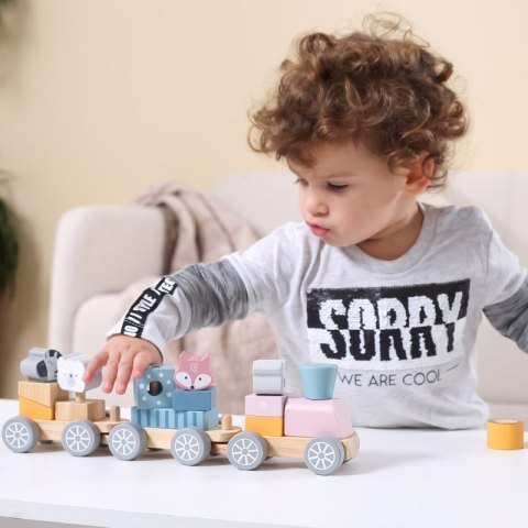 VIGA PolarB Drewniana Kolejka z wagonikami i zwierzątkami do ciągnięcia Montessori VIGA PolarB Drewniana Kolejka z wagonikami i zwierzątkami do ciągnięcia Montessori