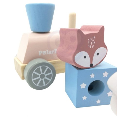 VIGA PolarB Drewniana Kolejka z wagonikami i zwierzątkami do ciągnięcia Montessori VIGA PolarB Drewniana Kolejka z wagonikami i zwierzątkami do ciągnięcia Montessori