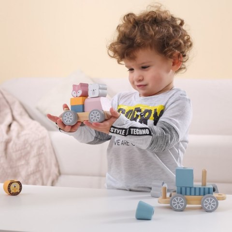 VIGA PolarB Drewniana Kolejka z wagonikami i zwierzątkami do ciągnięcia Montessori VIGA PolarB Drewniana Kolejka z wagonikami i zwierzątkami do ciągnięcia Montessori