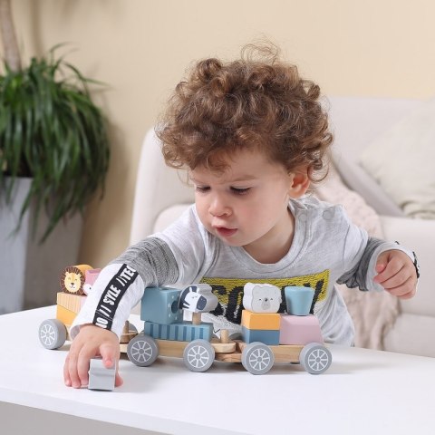 VIGA PolarB Drewniana Kolejka z wagonikami i zwierzątkami do ciągnięcia Montessori VIGA PolarB Drewniana Kolejka z wagonikami i zwierzątkami do ciągnięcia Montessori