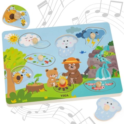 VIGA Puzzle Dźwiękowe Odkrywamy Naturę VIGA Puzzle Dźwiękowe Odkrywamy Naturę