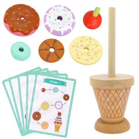 WOOPIE GREEN Drewniane Lody Układanka Montessori Cukiernia 12 el. FSC WOOPIE GREEN Drewniane Lody Układanka Montessori Cukiernia 12 el. FSC