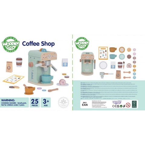 WOOPIE GREEN Drewniany Ekspres do Kawy 25 el Cukiernia Barista WOOPIE GREEN Drewniany Ekspres do Kawy 25 el Cukiernia Barista