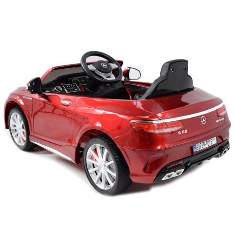 MERCEDES S63 AMG LICENCJA,LAKIER, MIĘKKIE KOŁA EVA FULL OPCJA/HL169 MERCEDES S63 AMG LICENCJA,LAKIER, MIĘKKIE KOŁA EVA FULL OPCJA/HL169