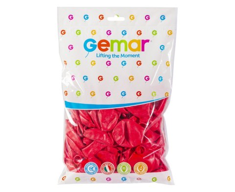 Balony czerwone pastelowe 100szt. G110 Balony czerwone pastelowe 100szt. G110