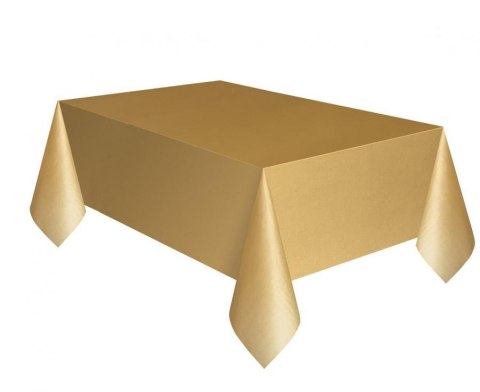 Obrus plastikowy złoty matowy rozmiar 274 x 137 cm 5084 Obrus plastikowy złoty matowy rozmiar 274 x 137 cm 5084