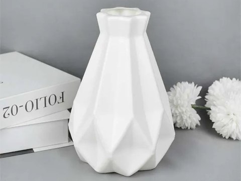 Wazon plastikowy na kwiaty nietłukący skandynawski nowoczesny 20cm flakon Wazon plastikowy na kwiaty nietłukący skandynawski nowoczesny 20cm flakon