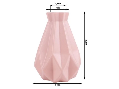 Wazon plastikowy na kwiaty nietłukący skandynawski nowoczesny 20cm flakon Wazon plastikowy na kwiaty nietłukący skandynawski nowoczesny 20cm flakon