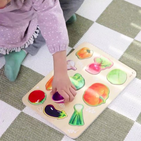 Drewniana Układanka Montessori Warzyw Drewniana Układanka Montessori Warzyw