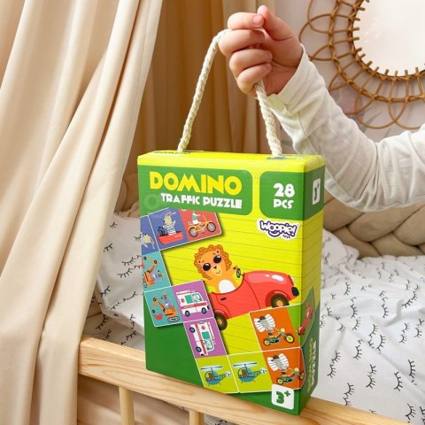 WOOPIE Gra Edukacyjna Transport Zwierzęta Puzzle Domino Montessori WOOPIE Gra Edukacyjna Transport Zwierzęta Puzzle Domino Montessori