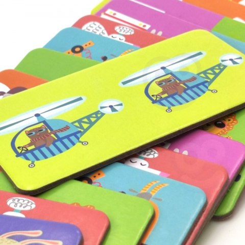 WOOPIE Gra Edukacyjna Transport Zwierzęta Puzzle Domino Montessori WOOPIE Gra Edukacyjna Transport Zwierzęta Puzzle Domino Montessori