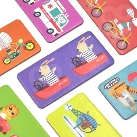 WOOPIE Gra Edukacyjna Transport Zwierzęta Puzzle Domino Montessori WOOPIE Gra Edukacyjna Transport Zwierzęta Puzzle Domino Montessori