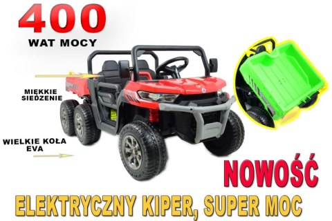 BUGGY 6 KOŁOWY DLA 2 DZIECI, ELEKTRYCZNA WYWROTKA, MIĘKKIE KOŁA, MIĘKKIE SIEDZENIE, 400 WAT/XMX623B BUGGY 6 KOŁOWY DLA 2 DZIECI, ELEKTRYCZNA WYWROTKA, MIĘKKIE KOŁA, MIĘKKIE SIEDZENIE, 400 WAT/XMX623B