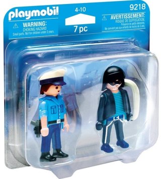 PLAYMOBIL 9218 policjant i złodziej 7el 2pak