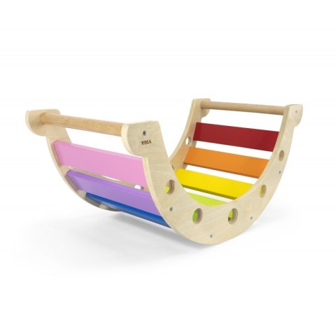 VIGA Drewniany Bujak Mostek 2w1 Huśtawka Montessori Tęczowa VIGA Drewniany Bujak Mostek 2w1 Huśtawka Montessori Tęczowa