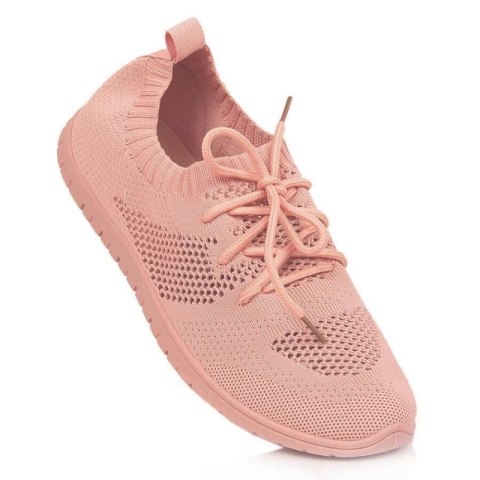 Buty sportowe ażurowe News W EVE211D pudrowy róż Buty sportowe ażurowe News W EVE211D pudrowy róż