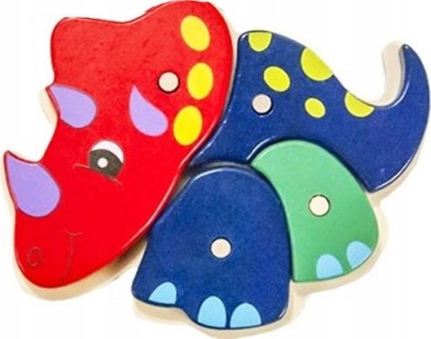 Puzzle drewniane dinozaury 4 el. Puzzle drewniane dinozaury 4 el.