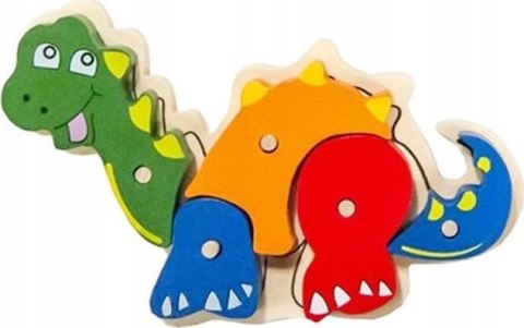 Puzzle drewniane dinozaury 5 el. Puzzle drewniane dinozaury 5 el.
