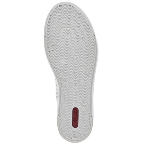 Skórzane buty ażurowe Rieker W RKR642 białe Skórzane buty ażurowe Rieker W RKR642 białe