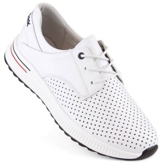 Skórzane półbuty sportowe Filippo W PAW505 białe