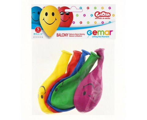 Balony 5szt uśmiech 12'' GS110/PS3M Balony 5szt uśmiech 12'' GS110/PS3M