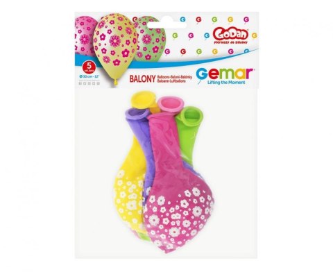 Balony Premium "Kwiatuszki" 12" 5szt. | GS110/P107 Balony Premium "Kwiatuszki" 12" 5szt. | GS110/P107