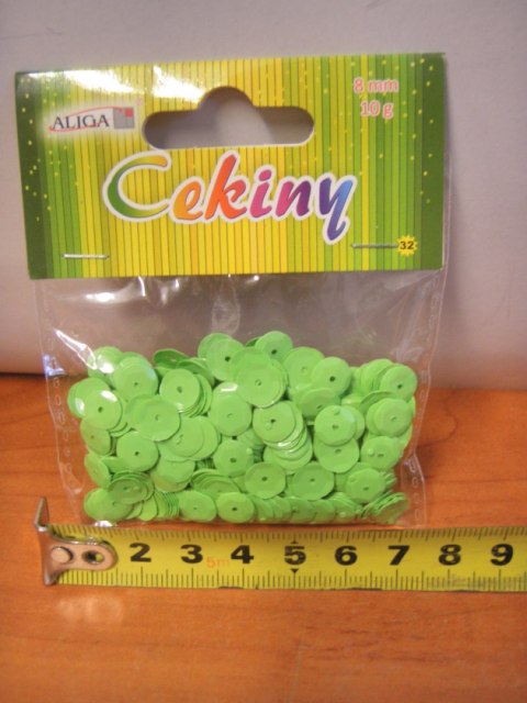Cekiny 12szt. pastelowe RÓŻOWE 8mm 10g | WMT-112 Cekiny 12szt. pastelowe RÓŻOWE 8mm 10g | WMT-112