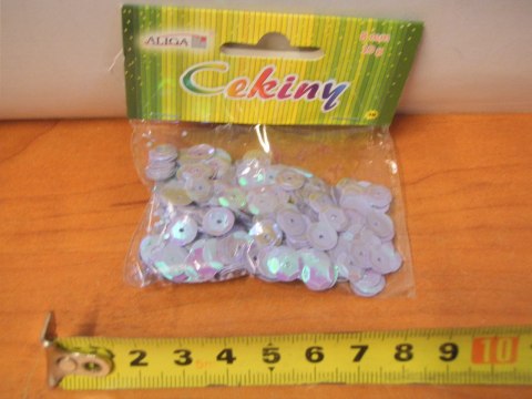 Cekiny 12szt. pastelowe RÓŻOWE 8mm 10g | WMT-112 Cekiny 12szt. pastelowe RÓŻOWE 8mm 10g | WMT-112