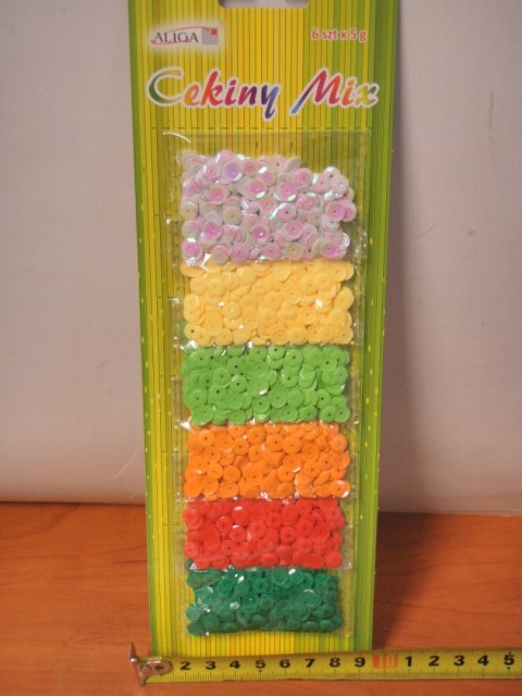 Cekiny pastel 6kpl mix blister | WMT-140 Cekiny pastel 6kpl mix blister | WMT-140