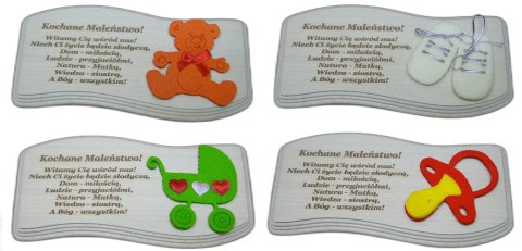 Deska fala - narodziny dziecka 18,5 x 10 cm. | P593 Deska fala - narodziny dziecka 18,5 x 10 cm. | P593