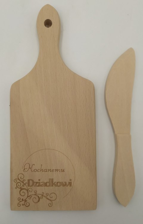 Deska + nożyk DZIADEK 25cm 4695 P663 Deska + nożyk DZIADEK 25cm 4695 P663