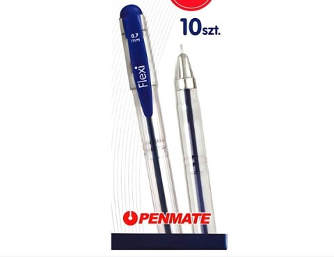 Długopisy 10szt. TADEO FLEXI 0,7mm NIEBIESKIE Długopisy 10szt. TADEO FLEXI 0,7mm NIEBIESKIE