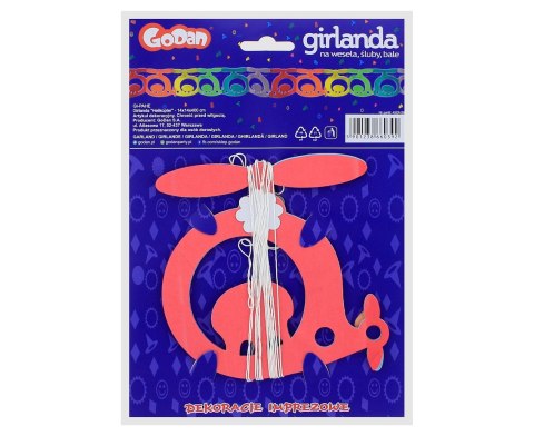 Girlanda papierowa HELIKOPTER 14x14x400cm GI-PAHE Girlanda papierowa HELIKOPTER 14x14x400cm GI-PAHE