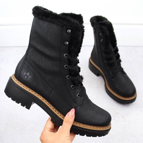 Buty z futerkiem Rieker W 72625-00 RKR714 Buty z futerkiem Rieker W 72625-00 RKR714