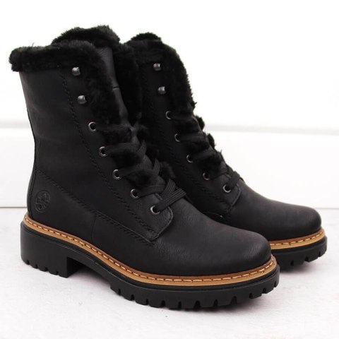Buty z futerkiem Rieker W 72625-00 RKR714 Buty z futerkiem Rieker W 72625-00 RKR714
