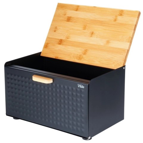 Chlebak Pojemnik na Chleb Metalowy z Podwójną Pokrywą VILDE 35,5x22x20,5 cm Chlebak Pojemnik na Chleb Metalowy z Podwójną Pokrywą VILDE 35,5x22x20,5 cm