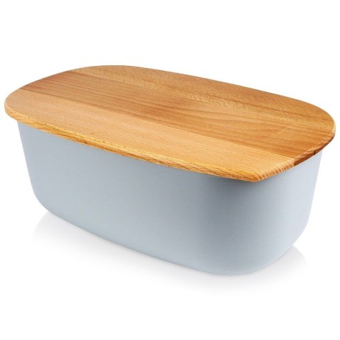 Chlebak pojemnik na pieczywo z drewnianą deską szary 39x23,5x15,5 cm Chlebak pojemnik na pieczywo z drewnianą deską szary 39x23,5x15,5 cm