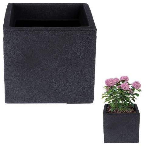 Doniczka donica kwadratowa osłonka na rośliny kwiaty ogrodowa zewnętrzna 20x20x17,5 cm Doniczka donica kwadratowa osłonka na rośliny kwiaty ogrodowa zewnętrzna 20x20x17,5 cm