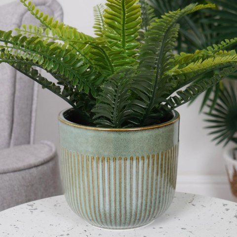 Doniczka porcelanowa zielona 14 cm Doniczka porcelanowa zielona 14 cm