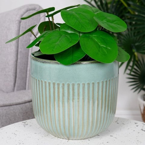 Doniczka porcelanowa zielona 17 cm Doniczka porcelanowa zielona 17 cm